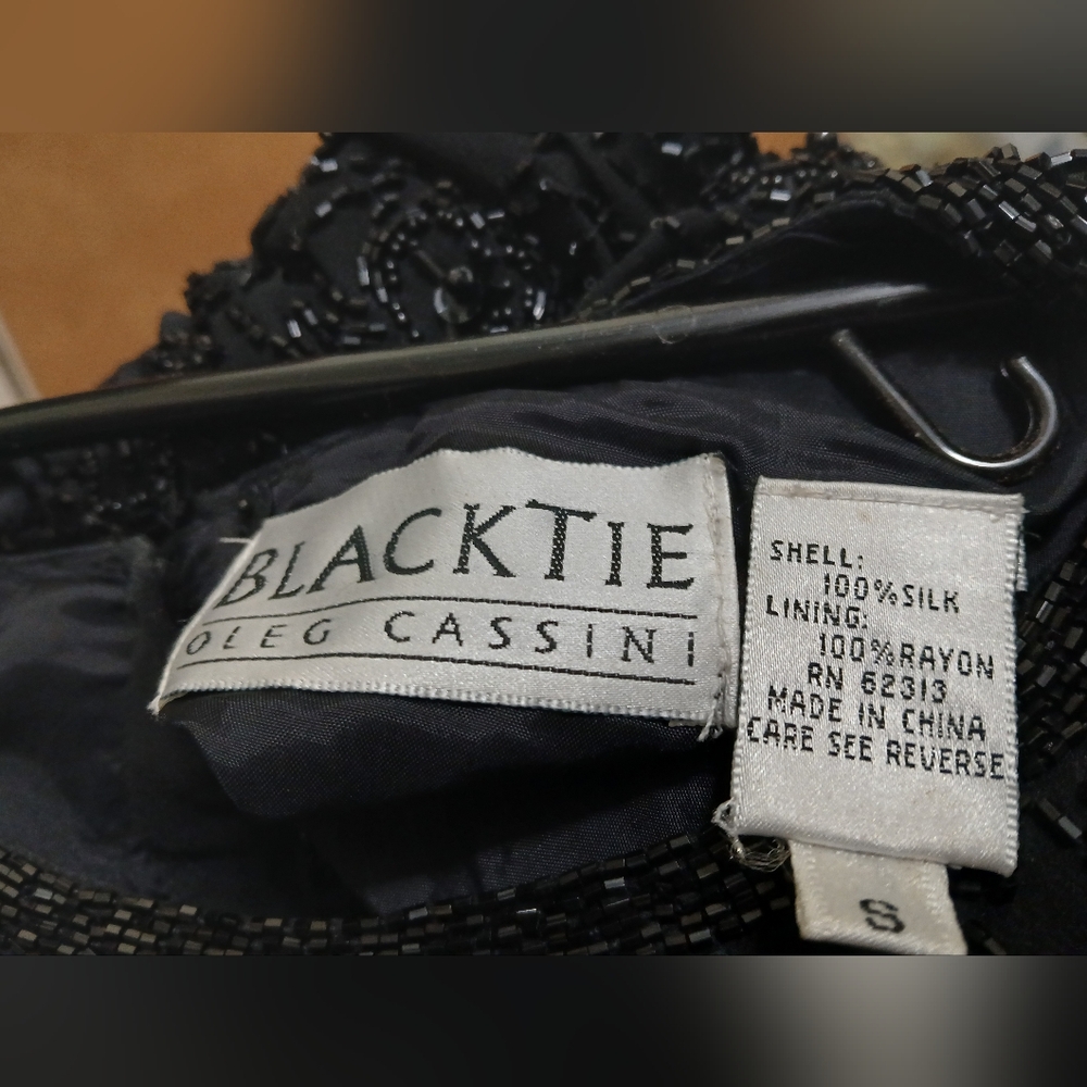 Oleg Cassini Black Beaded Body Suit - Picture 5 of 5